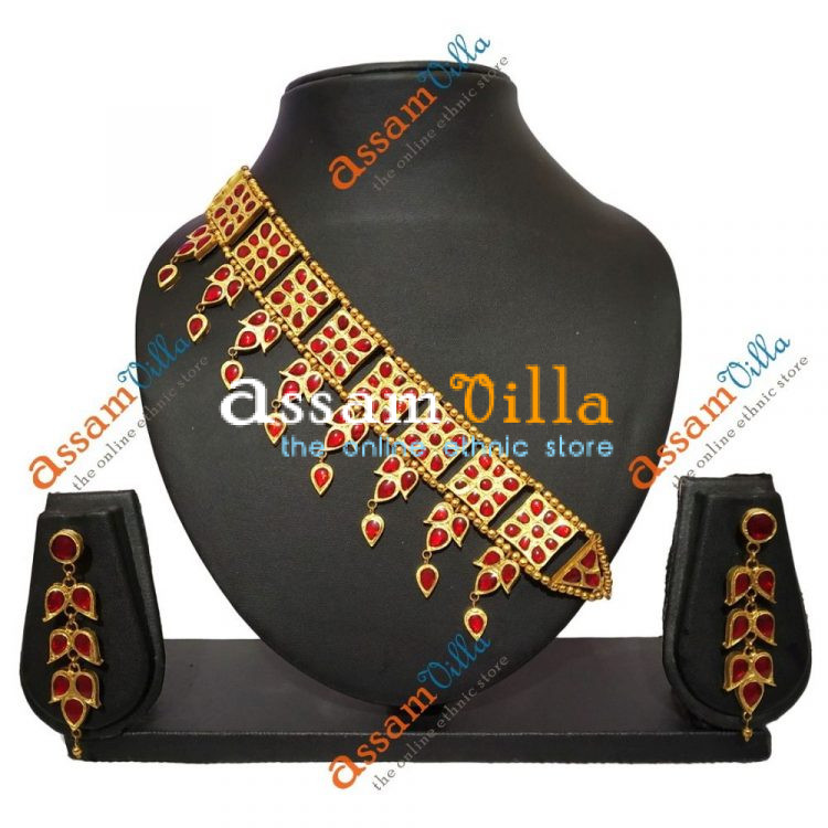 Assamese Traditional New Square Golpota With Small Paat Pendant 1