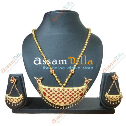 Assamese-Traditional-Junbiri-Large-Size-Pendant-Jewellery-Set